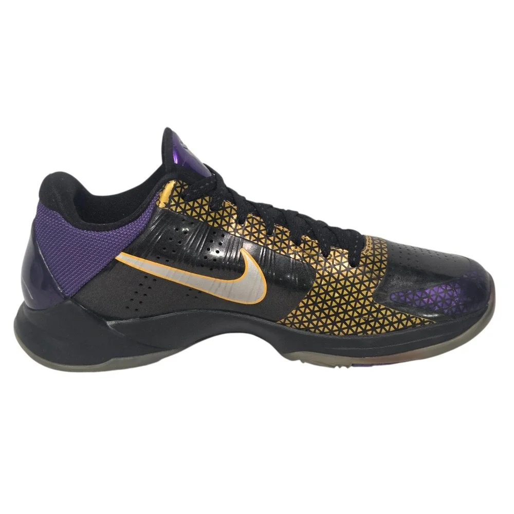 Nike Zoom Kobe V 5 Lakers POP Away 2010 Sz 10 Black Purple Vnds Carpe Diem
